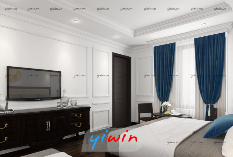 Không gian phòng ngủ đầy đủ tiện nghi 