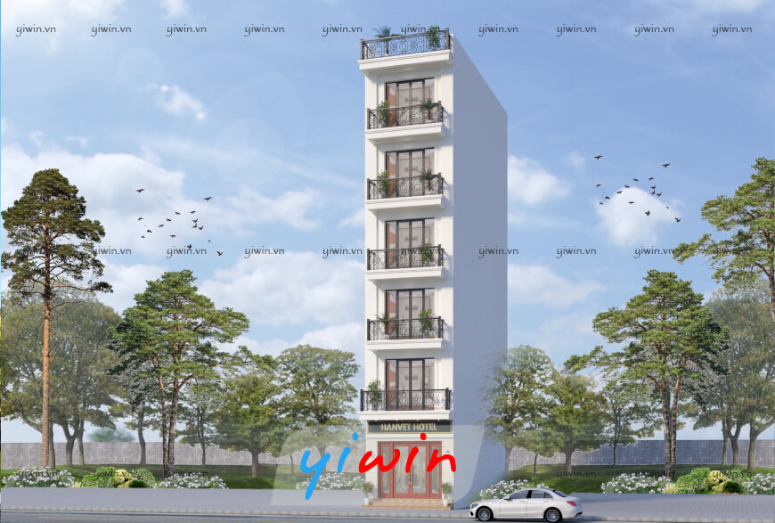 Mẫu thiết kế khách sạn 2 sao đẹp phong cách hiện đại