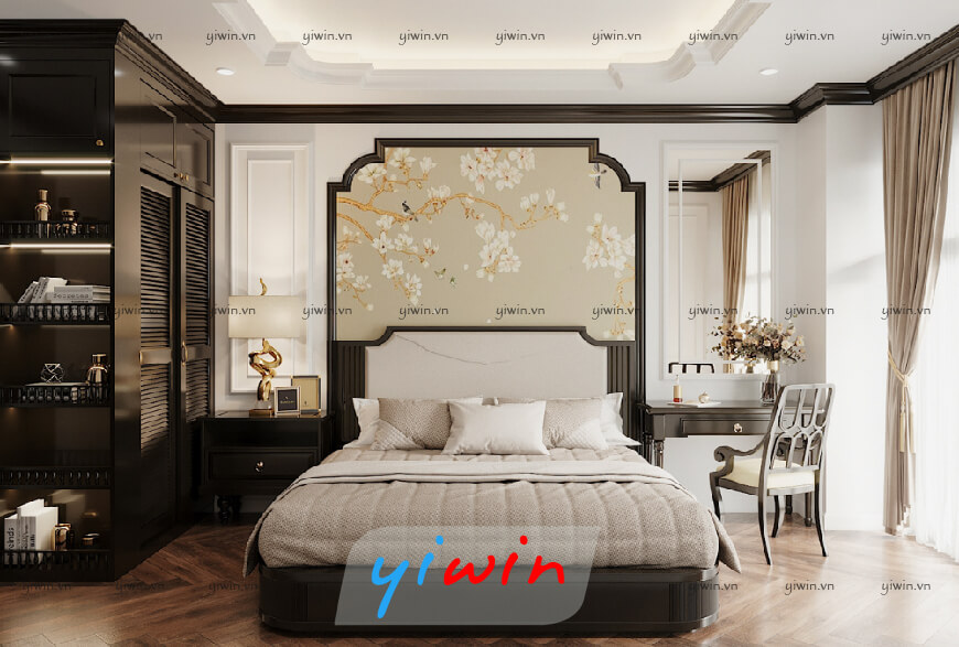 Nội thất phòng ngủ khách sạn phong cách indochine