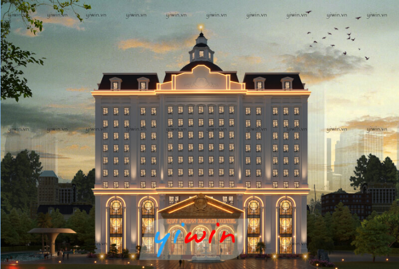Phối cảnh ban đêm khách sạn 4 sao Quy Nhơn Palace Hotel