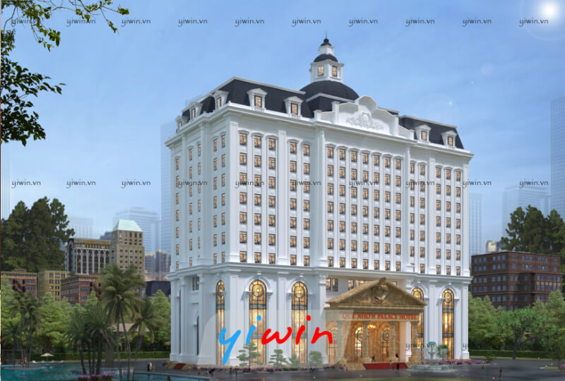 Phối cảnh tổng thể kiến trúc khách sạn 4 sao Quy Nhơn Palace Hotel