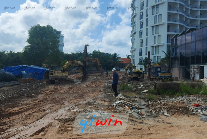 Thi công móng cọc khách sạn
