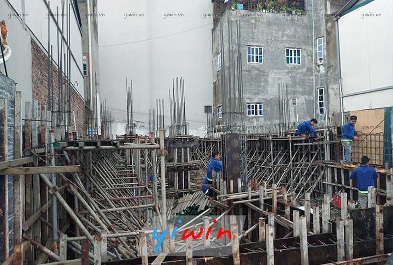 Thi công móng hầm khách sạn