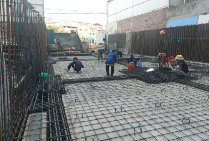 Thi công phần móng khách sạn Biển Nhớ 