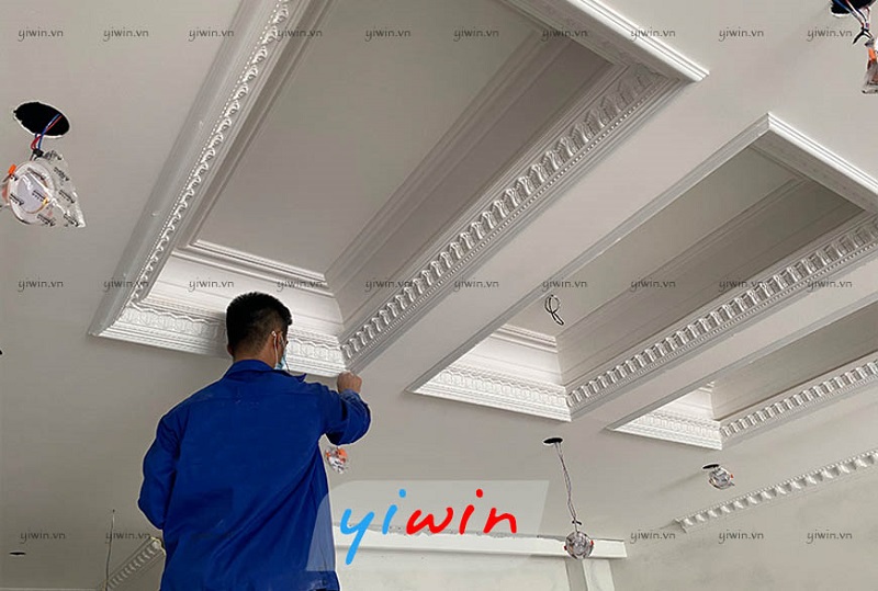 Thi công phào chỉ bên trong khách sạn