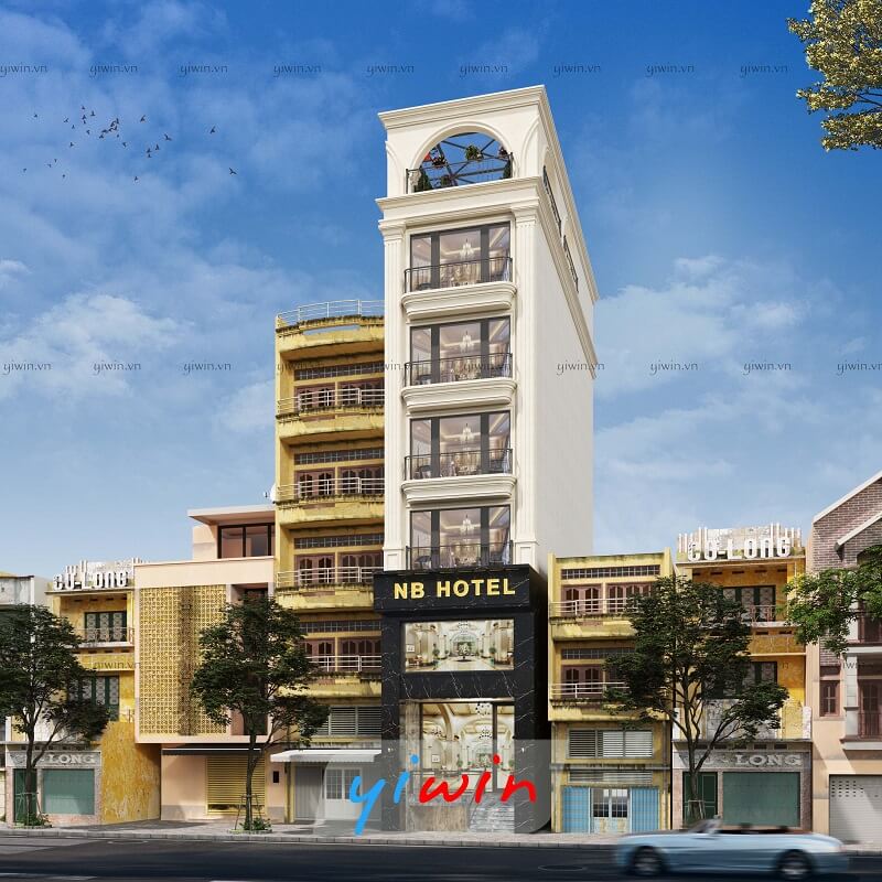 Cách tính chi phí xây dựng khách sạn 6 tầng 