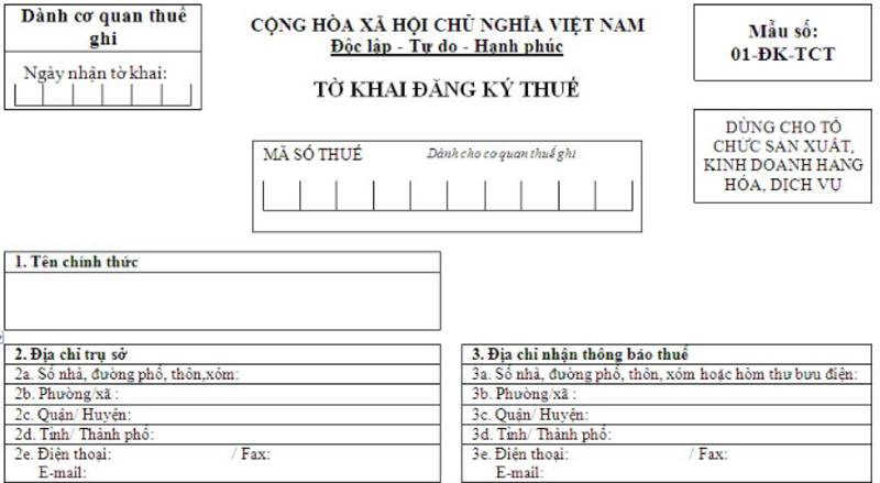 Đăng ký mã số thuế và kê khai thuế ban đầu