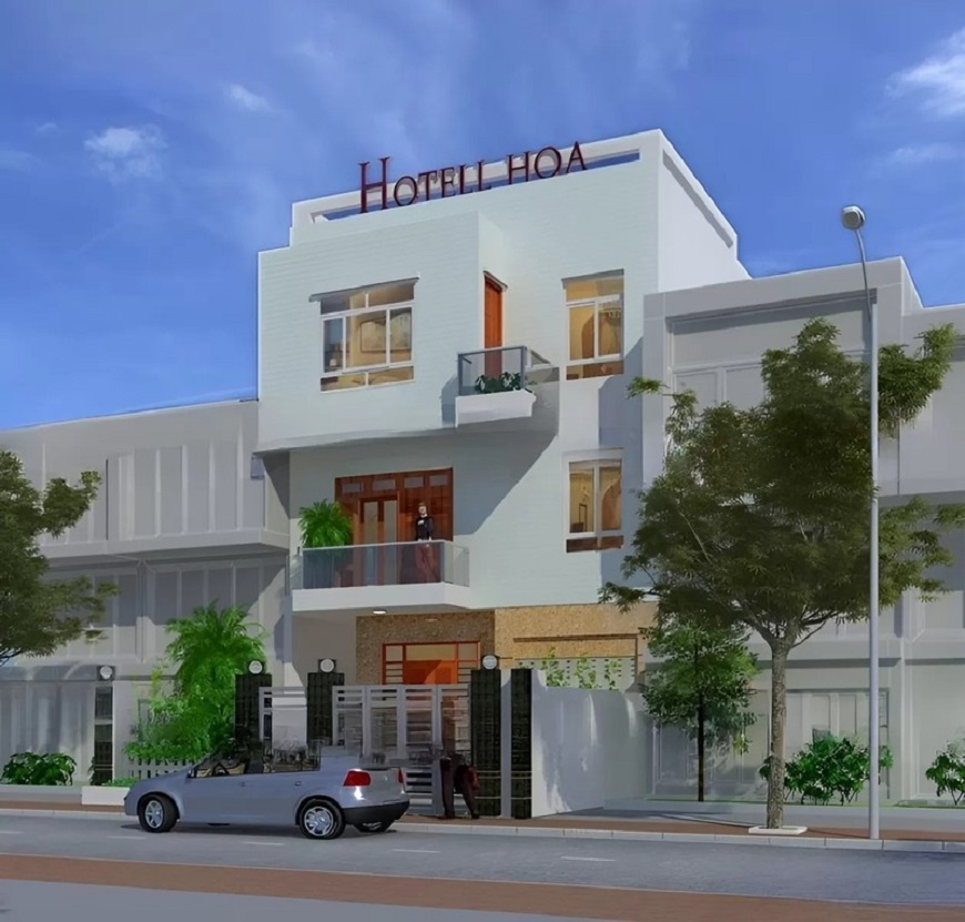 Mặt tiền thiết kế đơn giản nhưng vẫn toát lên vẻ hiện đại, độc đáo
