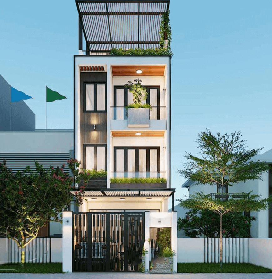 Mẫu khách sạn mini 3 tầng 5x20 hiện đại, tiện nghi