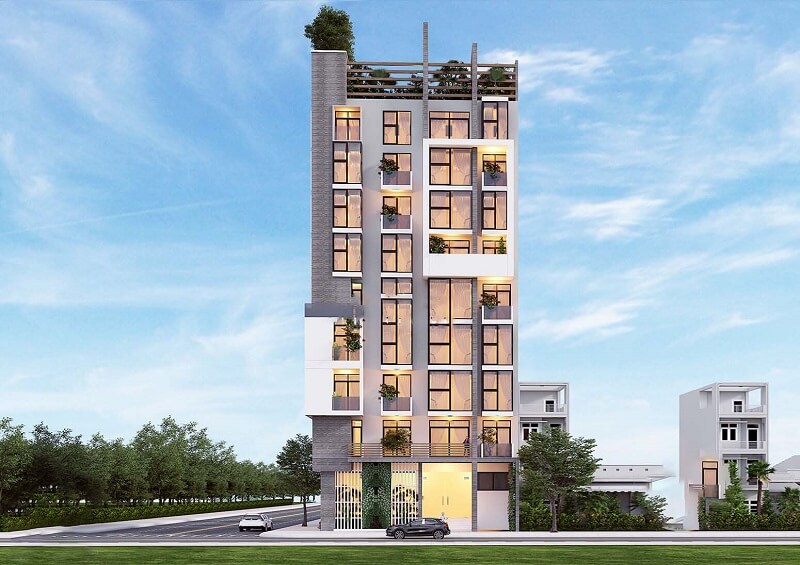 Thiết kế khách sạn 10 tầng phong cách hiện đại cuốn hút