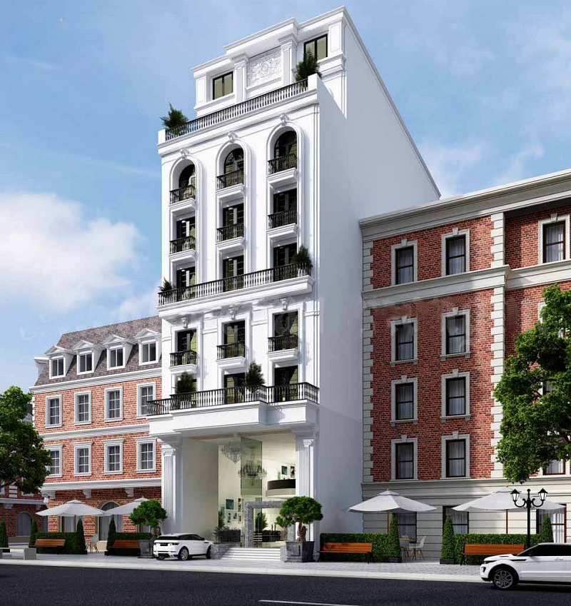 Thiết kế khách sạn 9 tầng hơi hướng Indochine truyền thống