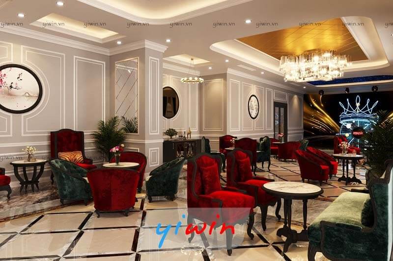 Khu vực phòng chờ cho khách hàng rộng rãi, tiện nghi