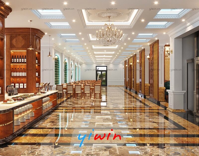 Lắp đặt kệ tủ, đèn chùm ấn tượng, tiện nghi