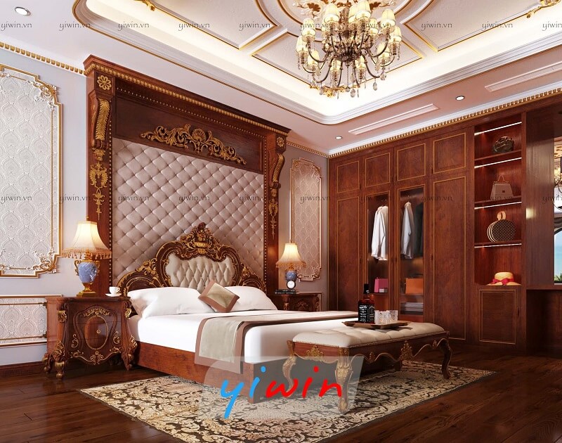 Nội thất phòng ngủ ưu tiên vật liệu bằng gỗ, tạo sự ấm cúng
