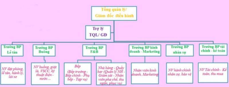 Sơ đồ tổ chức khách sạn 3 sao