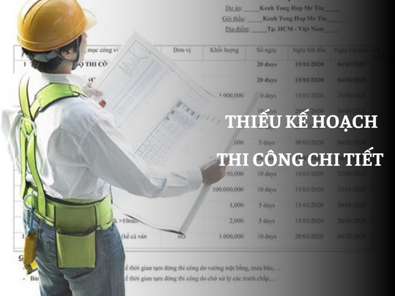 Thiếu kế hoạch thi công chi tiết