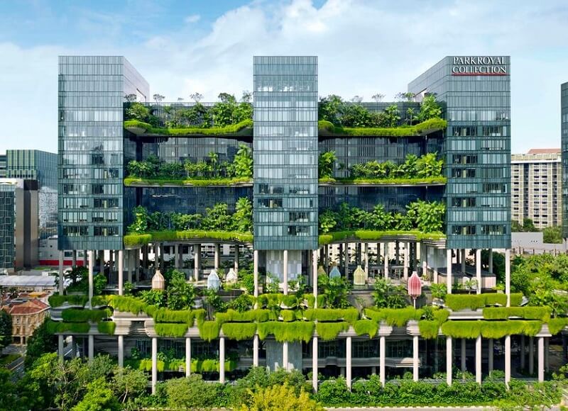 PARKROYAL on Pickering là một biểu tượng khách sạn xanh trong lòng thành phố Singapore