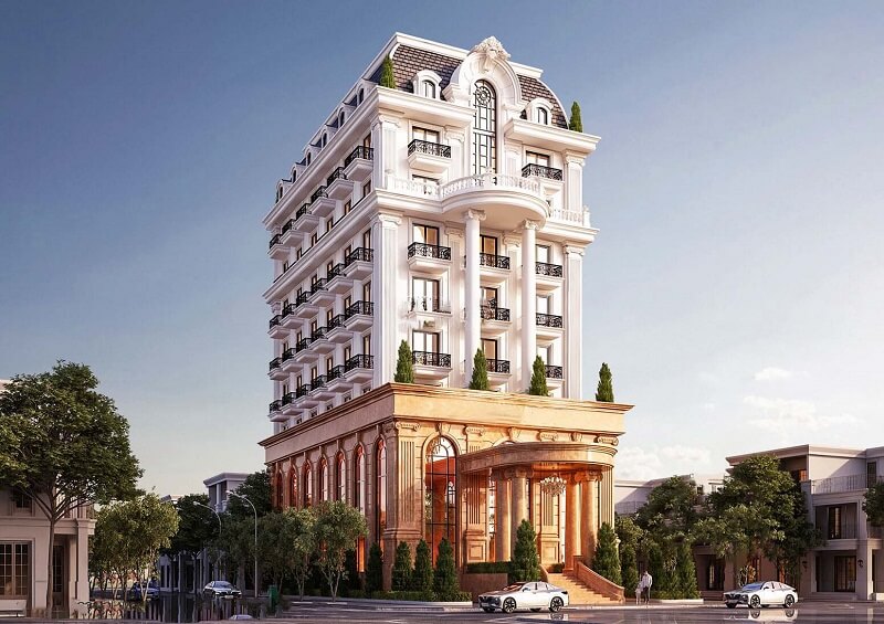 Thiết kế facade ấn tượng với hệ cột Corinthian cổ điển
