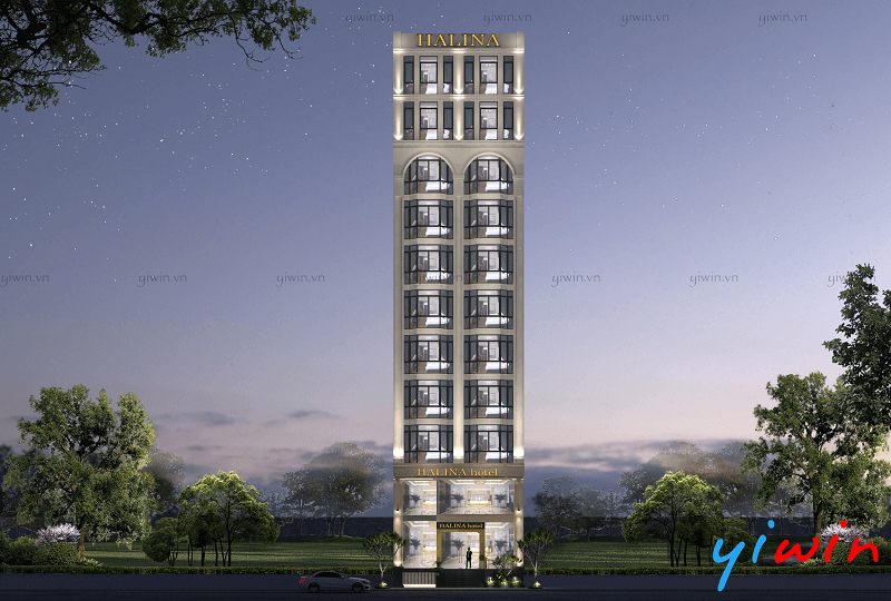 Thiết kế khách sạn 4 sao Halina Hotel phong cách Tân cổ điển đẳng cấp