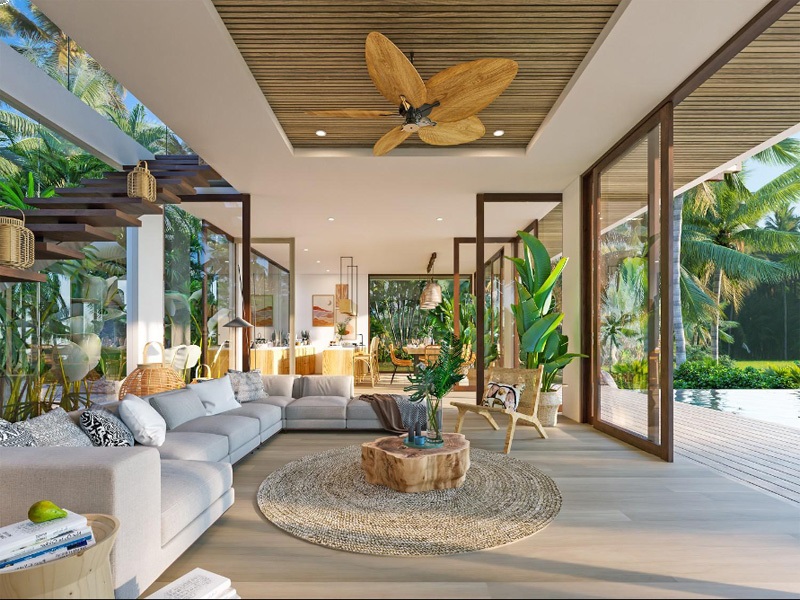 Thiết kế nội thất trong phong cách Tropical ưu tiên sự thoáng đãng, tự nhiên